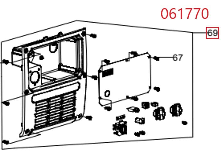 Панель управления в сборе SGG 5000ESi,KM172Fi KM / Control panel Assy SGG 5000ESi,KM172Fi (02.07.35610-TSS75002X-H201)