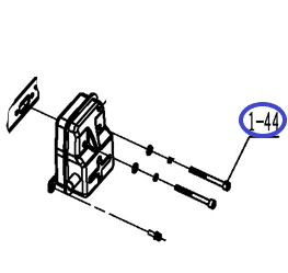 Винт глушителя двигателя 1E44F/Hexagon socket head cap  screws (M6×55) TSS-GJH95 (№1-44 JH95A, 1E44F)