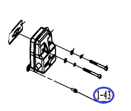Винт-фиксатор глушителя двигателя 1E44F/Hexagon socket head cap combination screws (M5×14) TSS-GJH95 (№1-43 JH95A, 1E44F)