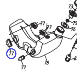 Демпфер бака 140FA/Rubber Shock Absorber TSS-GJH95A, (№77 JH95A, HUASHENG 140FA)