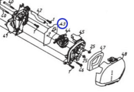 Прокладка карбюратора 140FA/Carburetor gasket TSS-GJH95A, (№43 JH95A, HUASHENG 140FA)