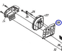Пластина глушителя 140FA/Muffler Silencer TSS-GJH95A, (№28 JH95A, HUASHENG 140FA)