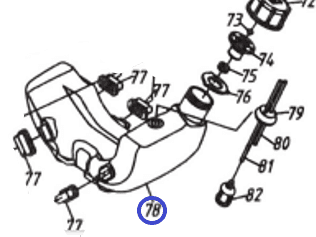 Бак топливный 140FA/Oil Tank TSS-GJH95A, (№78 JH95A, HUASHENG 140FA)