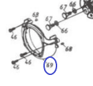 Кожух маховика двигателя 140FA/Magnetor Shell TSS-GJH95A, (№69 JH95A, HUASHENG 140FA)