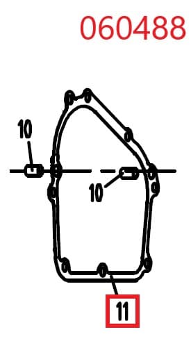 Прокладка крышки блока цилиндра SGG 3000Si(ESi),G 3300Si(ESi),KM165F KM / Crankcase cover gasket (03.01.11001-16501-00)