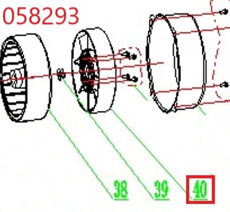 Крыльчатка альтернатора SGG 11000E3Ui,LT196FiE Lt / Alternator fan (1.03.02.99.0027)