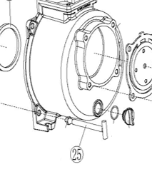 Винт корпуса помпы TSS PGT100/T-bolt M10 PGT100, №25 (30103-00024-00)