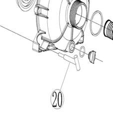 Винт корпуса помпы TSS PGT80/T-bolt (M8*88) PGT80, №20 (70010-03687-00)