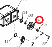 Шкив вала вибратора TSS-CP-240/Pulley, №36 ( 2302-13015-4)
