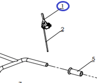 Рычаг газа TSS DMR600L/Throttle Lever, №1-1 (3140000009)