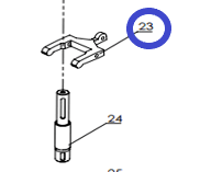 Вилка наклона лопастей TSS DMR600L/Knock pin, №2-23 (3060302020)