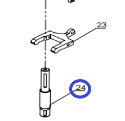 Вал редуктора TSS DMR600L/Spindle, №2-24 (3010302021)