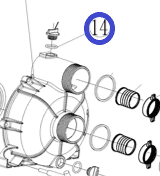 Кольцо уплотнительное пробки TSS PGT80/O-ring at screw plug PGT80, №14 (30152-00199-00)