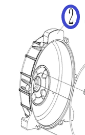 Корпус помпы TSS PGT80/Base assembly PGT80 №2, (70010-00110-00)