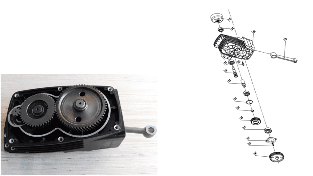 Редуктор в сборе TSS-GJH95/Gear box assy TSS-GJH95(JH95A)