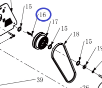 Шпонка муфты TSS-CP-240D/Key 6.35x50, №16 (206.3550C)