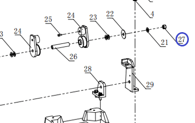 Гайка болта крепления рычага TSS-CP-220/Hex nut, CNP330Y-1-B27 (4020100008)