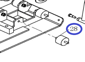 Амортизатор (50х40х2Ш М10х23) платформы двигателя TSS-WP70L/Shock absorber for vibrating plate, №28 (CNP10028)
