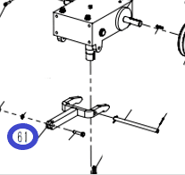 Вилка наклона лопастей TSS DRD1600L/Fork, №61 (CNMG30061/3020401027)