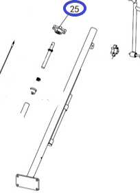 Гайка штока регулировочного винта TSS DMD1000H,L/Handle wheel B TSS DMD, №25 (PT3625)