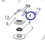 Диск нажимной TSS DMD/DMR1000H,L/Small plate TSS DMD/DMR1000, №4 (PT3604)