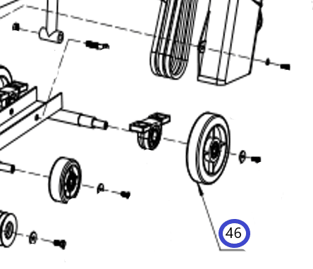 Колесо заднее TSS RH-500/Big travelling wheel TSS RH-500, №46 (Q500-46)
