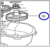 Шестерня вала рабочего ТСС GW 40B/GW 40В BEARING BUSH, №35 (60000106)