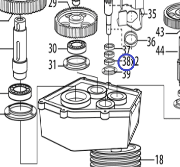 Сальник (35х62х10) вала ведущего TSS GW 42A/OIL SEAL 35*62*10mm, №38 (50007040)