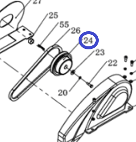 Муфта центробежная (19.05х132х60/1А) TSS-WP100TH&L/Clutch assembly, №24 (CNP15024)