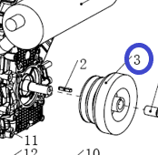 Муфта центробежная TSS DRD 2000H&L/Clutch drum, engine, №3 (CNMG36-C003)