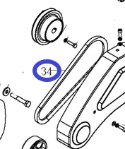 Ремень приводной зубчатый (13х686Li) для TSS WP70TL/Belt, №34 (CNP10034)