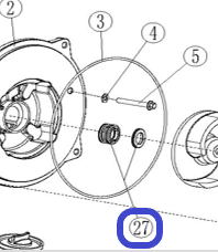 Уплотнитель механический TSS PGT100/Mechanical seal PGT100, №27 (70010-00602-00)