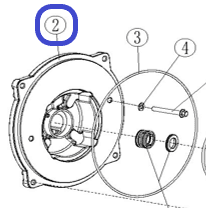 Крышка корпуса помпы TSS PGT100/Base Components PGT100, №2 (70010-00504-00)