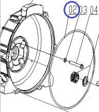 Кольцо уплотнительное корпуса помпы TSS PDST80E/O-ring seal PDST80E, №2 (30152-00067-00)