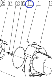 Кольцо уплотнительное улитки TSS PDST80E/O-ring seal PDST80E, №10 (30152-00124-00)