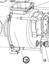 Корпус помпы TSS PDST100E/Pump body /4 inch clean water pump/with 188 power PDST100E, №23 (70010-00497-00)