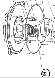 Шпонка механического уплотнителя TSS PDST100E/Flat key PDST100E, №25 (33400-00015-00)