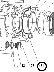 Фланец помпы впускной TSS PDST100E/Water inlet PDST100E, №21 (70010-00741-00)