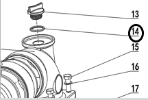Кольцо уплотнительное пробки TSS PDST100E/O-ring seal PDST100E, №14 (30152-00122-00)