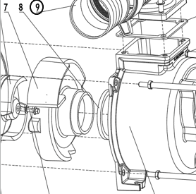 Патрубок рукава входной/выходной TSS PDST100E/Swivel joint PDST100E, №9 (33001-00032-00)