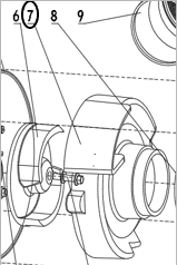 Улитка помпы TSS PDST100E/Volute assembly PDST100E, №7 (70010-00505-00)