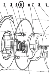 Кольцо уплотнительное корпуса помпы TSS PDST100E/O-ring seal PDST100E, №5 (30152-00129-00)
