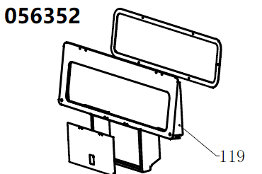 DWG-500/Position 119 -Transparent window protection panel (33013-01190-00)