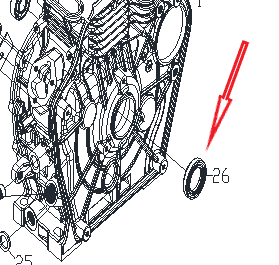 Сальник блока двигателя Diesel 178FE/Oil seal 178FE, TSS PDST80E, E-02/№26 (34007-00138-00)