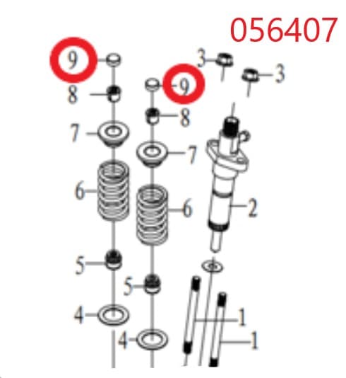 Термокомпенсатор клапана Diesel 188FE/Valve adjusting cushion, №9 (70009-01999-00)