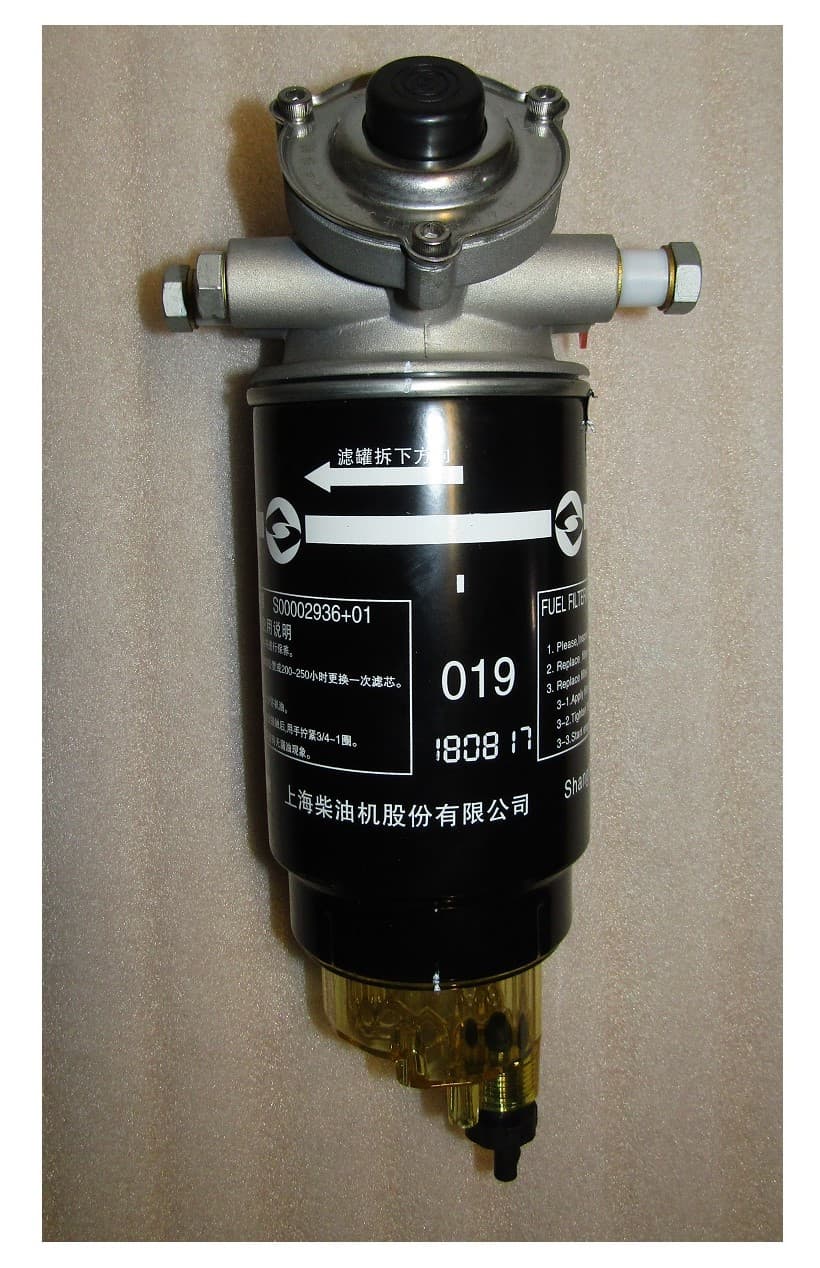 Фильтр топливный грубой очистки в сборе с кронштейном SDEC SC25G610D2 /Primare fuel filter group (S0