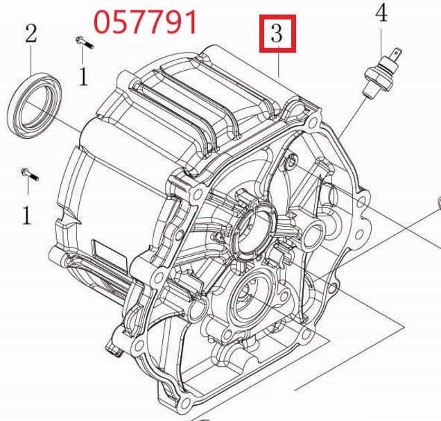 Крышка блока цилиндра SGG 9000(.L.),LC192FD Lc / Crankcase cover (110820244-0001)