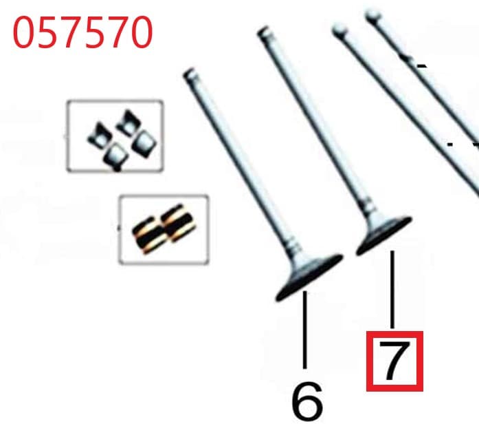 Клапан выпускной SGG 17000(..)-18000(..),2V90F Lf / Exhaust valve 2V90F (14412-A2910-0001)