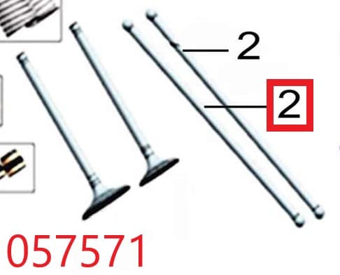 Штанга толкателя клапана SGG 17000(..)-18000(..),2V90F Lf / Push rod 2V90F (14210-A2910-0003)