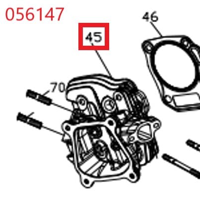 Головка блока цилиндра SGG 4000ESi,KM170FP / Cylinder head (03.02.12140-17009-05)